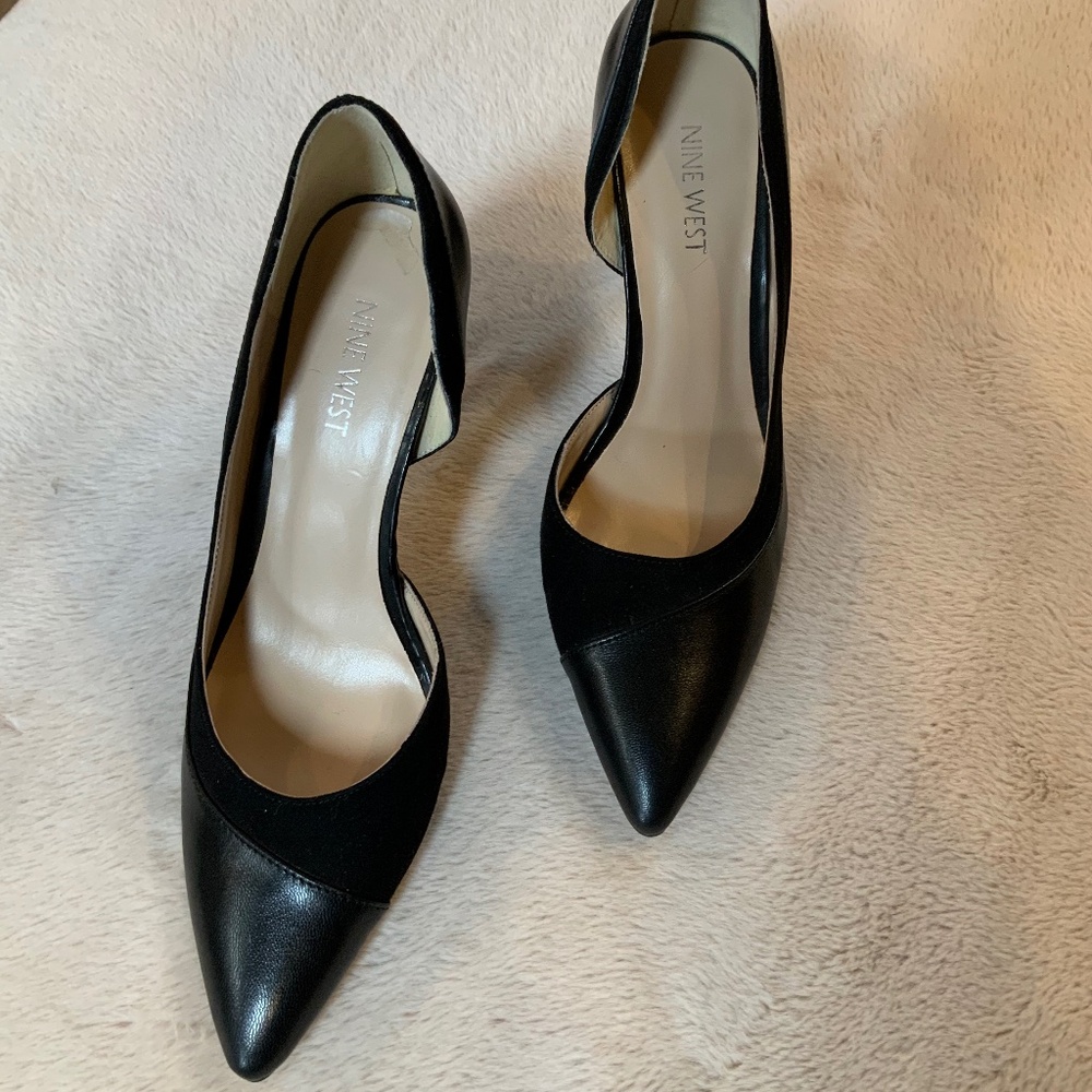 Nine West D’orsay  Black 8 Pointed Stiletto Heels Date night Wedding Guest Party - Picture 2 of 7